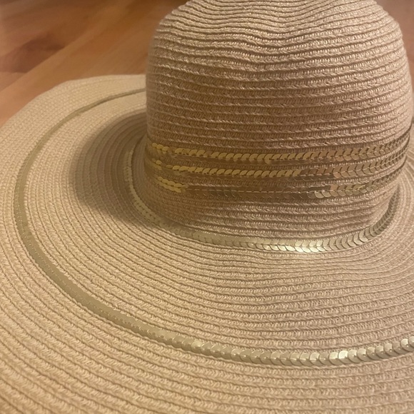 J. Crew Sun Hat with Gold Sequin Embellishments - Picture 3 of 6